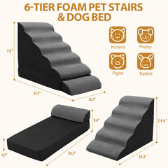 A.FATI escalera de 5 pasos para camas de 24 a 28 pulgadas.