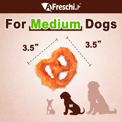 A Freschi premio natural para perros, tendones de pavo duraderos para masticar.