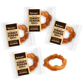Afreschi Tendón de Pavo para Perros, paquete de 4 unidades, snack práctico para sesiones.