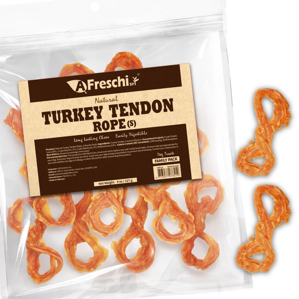 A Freschi Tendones de Pavo para Perros, fuente proteica natural de alta calidad.
