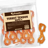 A Freschi srl tendones de pavo, origen EE. UU., snack proteico natural para perros activos