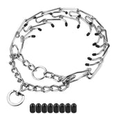 Aheasoun collar de púas con ajuste mediano en acero inoxidable para perros