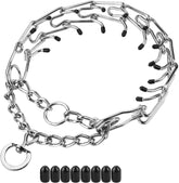Aheasoun collar prong con ajuste de 23-8 pulgadas para perros de diferentes tamaños.