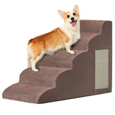 Escalera para mascotas Ahpmeoa de cinco peldaños con curva para cama y sofá, seguro