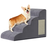 Ahpmeoa escalera para perros 4 pasos en cama, ideal para subir y bajar sin esfuerzo.
