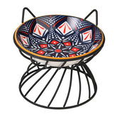 AHX cuenco cerámico para gato, alzado, permite comer con comodidad.