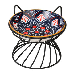 AHX cuenco cerámico para gato, alzado, permite comer con comodidad.