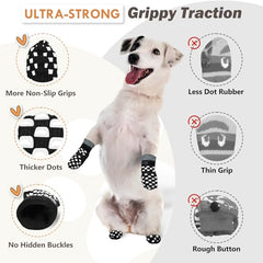 AIEDOULER calcetines para perros, enfoque lateral, doble agarre para suelos duros