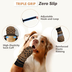 Zapatos para perro AIEDOULER con tracción en suelos de madera