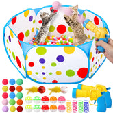 AIERSA Pozo de bolas para gatos, zona de juego organizada y cómoda.