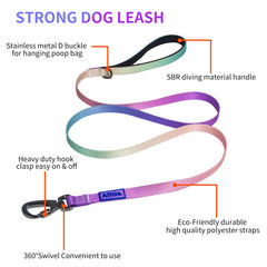 Aiitle collar ajustable para perro en gradiente rosa, control cómodo.
