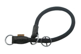 Aiminto collar martingale trenzado negro, ajuste seguro para perros medianos y grandes.