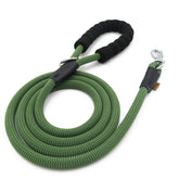 Aiminto cuerda de entrenamiento para perros de 6 pies en verde oscuro, ideal para paseos controlados.