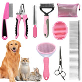 Aiolpy kit de cuidado para perros y gatos con cepillo deslanador para reducir pelo suelto