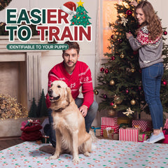 Almohadilla lavable para perros, diseño navideño, antideslizante para área de juego.