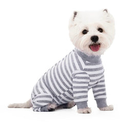 AITOLI Dog Striped Recovery Suit para heridas abdominales: protege la zona sensible.