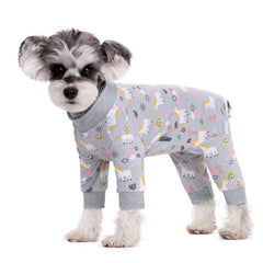 AITOLI pijama-quirurgico-algodon-elastico para perros, facilita descanso y protege la herida.