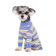 AITOLI traje recuperación para perro rayas manga larga, cubre más pelo y favorece la limpieza.