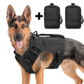 Arnés AIWAI con mochila táctica y bolsas laterales, ideal para organizar accesorios durante paseos.