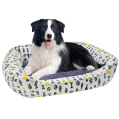 AIWIKIDE cama-perro sofa rectangular gris para descanso cómodo