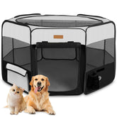 Akinerri cercado para mascotas XL al exterior, espacio seguro para jugar.