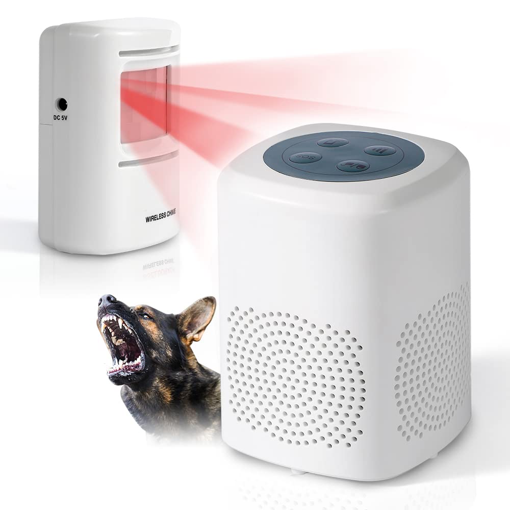 Alarma-ladrido-perro y detector movimiento externo para seguridad de exteriores.