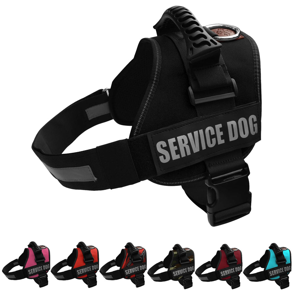 ALBCORP arnés de servicio para perro reflectante para mayor visibilidad nocturna.