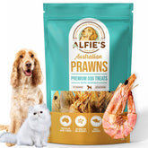 ALFIE'S TREATOS camaron seco entero en bolsa con cierre hermético, ideal para premiar.
