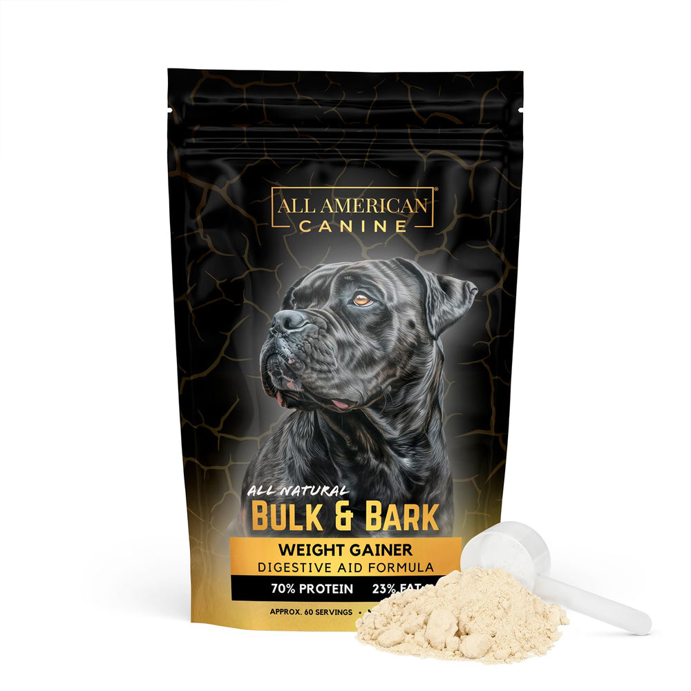 All American Canine Ganador de Peso para Perros, empaque atractivo para facilitar almacenamiento