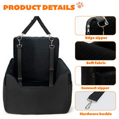 All Good Pet Supplies, asiento con correa de seguridad para perros pequeños, seguridad en coche