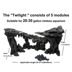 Allcolor modelo diorama acuario twilight, listo para una configuración rápida y atractiva.