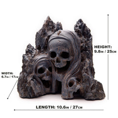 Allcolor Piedras decorativas para acuario, diseño Skull Canyon.