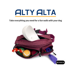 ALTYALTA EZ Riñonera para Paseos con Perros, seis bolsillos para premios, teléfono y llaves