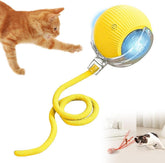 AMATFFUG Juguete interactivo para gatos, pelota rodante que invita al juego activo.
