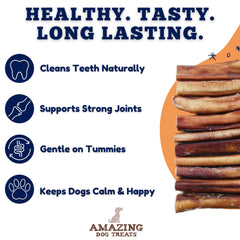 Bully-stick sin químicos y sin aditivos de Amazing Dog Treats.