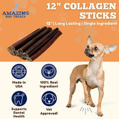 Empaque de Amazing Dog Treats, palitos de colágeno para perros en formato práctico