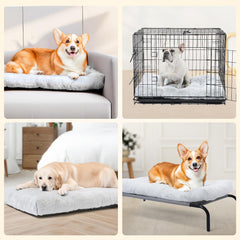 Cama para perro mediana lavable de Amazon Basics, higiene sencilla.