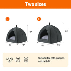 Amazon Basics casa para gatos interior, refugio cálido y privado para descanso
