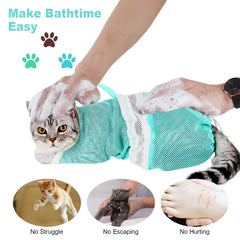 Ameami bolsa con cremallera y cordón, ajuste rápido para gatos grandes o pequeños.
