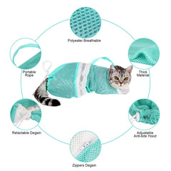 Ameami malla transpirable para baño de gatos, facilita la limpieza sin irritar.