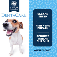 American Kennel Club Dentacare textura masticable con yogur y mantequilla de maní, ideal para el cuidado bucal