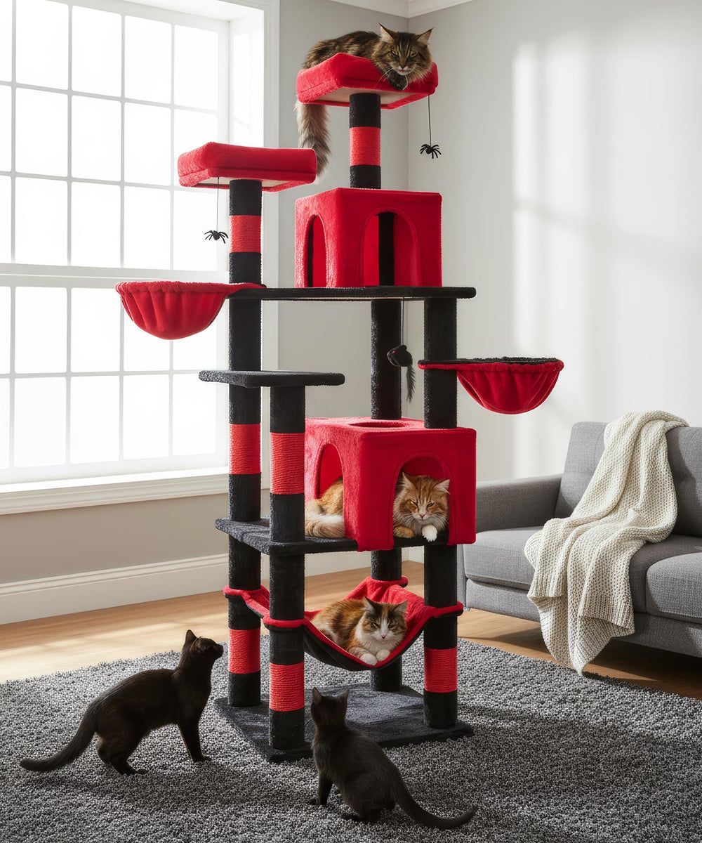 AMHANCIBLE arbol-gato-gotico, torre de 70 pulgadas para gatos adultos.