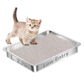 Amibud caja litter acceso-bajo facilita entrada a gatos mayores y gatitos