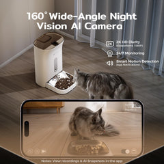 Amicura alimentador gato conectividad 5G: control remoto desde la aplicación