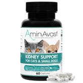 AminAvast: botella de cápsulas 300 mg para apoyo renal en mascotas.