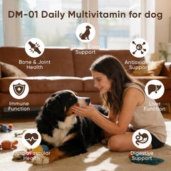 AMOQUCT DM-01 gomitas, energía y cognición para perros activos.