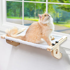 AMOSIJOY Cama-ventana-gato-grande con sol y vista exterior