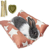 Cama Amremsu para conejo, diseño doble cara, confort envolvente.