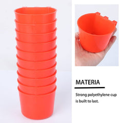 AMZSYLV plastico-eco-tazas-jaula-aves-10pack: plástico duradero y no tóxico.