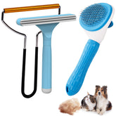 Cepillo Analan autolimpiante para perros y gatos, elimina pelo suelto con masaje suave.